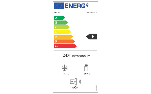 HISENSE RB390N4WCE - &Eacute;tiquette &eacute;nergie v2