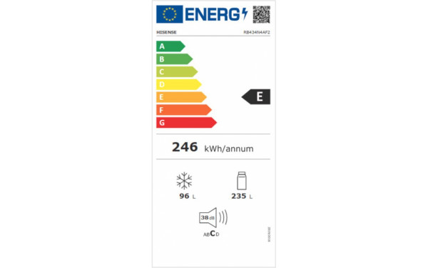 HISENSE RB434N4AF2 - &Eacute;tiquette &eacute;nergie v2