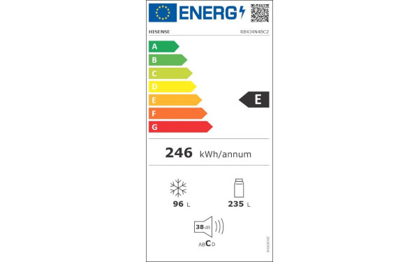 HISENSE RB434N4BC2 - &Eacute;tiquette &eacute;nergie v2