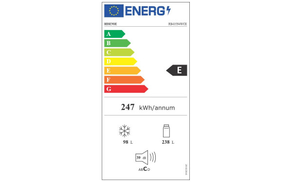 HISENSE RB435N4WCE - &Eacute;tiquette &eacute;nergie v2