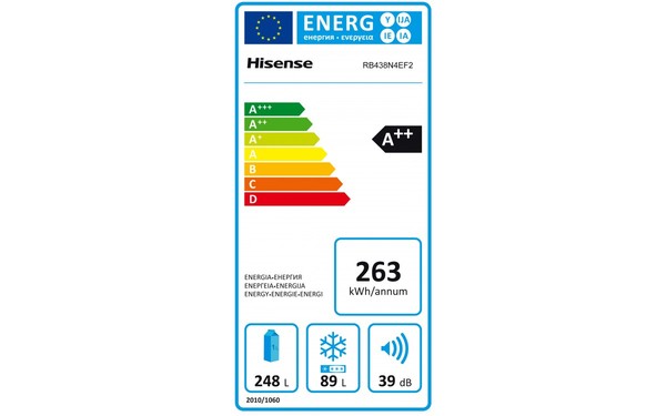 HISENSE RB438N4EF2 - &Eacute;tiquette &eacute;nergie