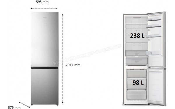 HISENSE RB440N4ACA - Dimensions