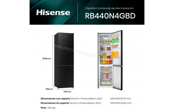 HISENSE RB440N4GBD - Dimensions