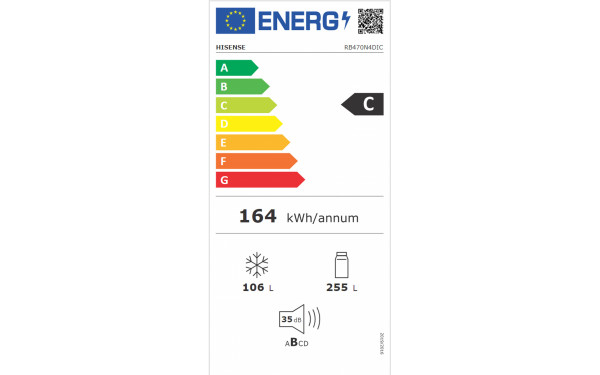 HISENSE RB470N4DIC - &Eacute;tiquette &eacute;nergie v2