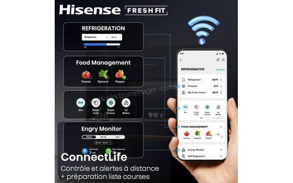 HISENSE RB5K330GSFD - Application pour smartphones ou tablettes