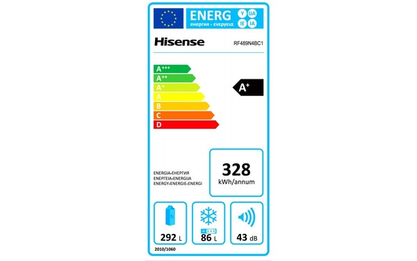 HISENSE RF489N4BC1 - &Eacute;tiquette &eacute;nergie