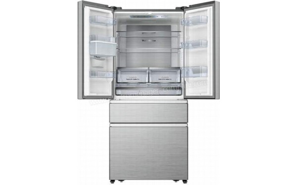 HISENSE RF540N4SWI1 - Vue de face avec porte r&eacute;frig&eacute;rateur ouverte