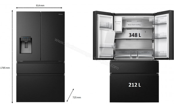 HISENSE RF728N4AFF - Dimensions
