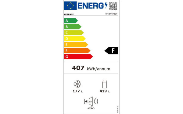 HISENSE RF750N4ISF - &Eacute;tiquette &eacute;nergie v2