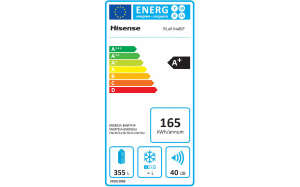 HISENSE RL481N4BIF - &Eacute;tiquette &eacute;nergie