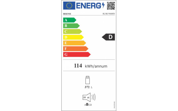 HISENSE RL5K370GSFD - &Eacute;tiquette &eacute;nergie v2