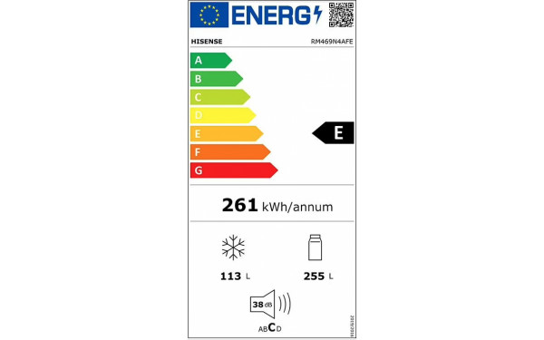 HISENSE RM469N4AFE - &Eacute;tiquette &eacute;nergie v2