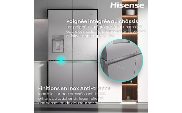 HISENSE RQ640P5SSD - Zoom sur les poign&eacute;es int&eacute;gr&eacute;es