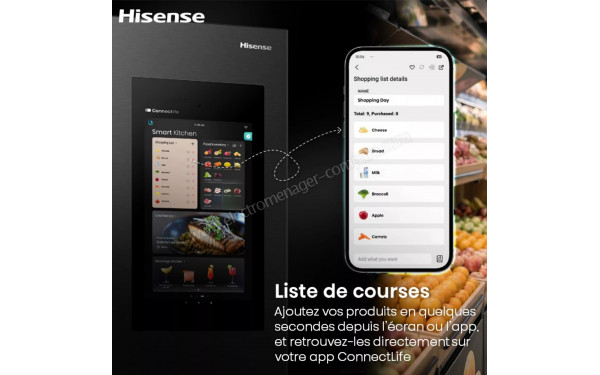 HISENSE RQ640P9SBE - Liste des courses