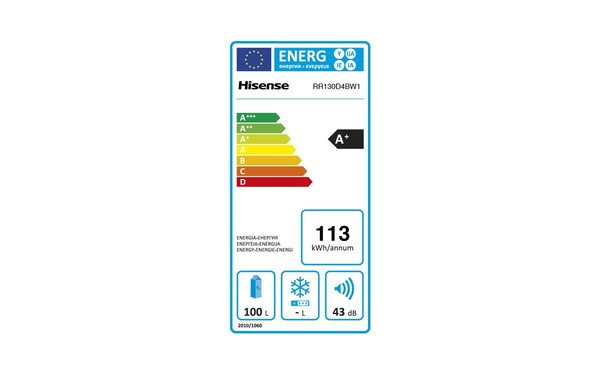 HISENSE RR130D4BW1 - &Eacute;tiquette &eacute;nergie