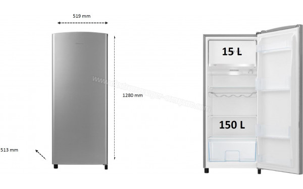 HISENSE RR220D4ADF - Dimensions