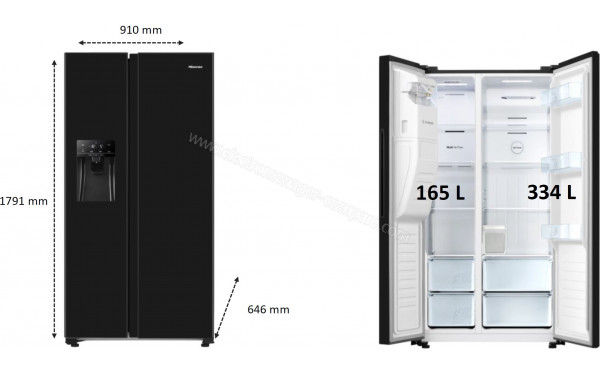 HISENSE RS650N4AB1 - Dimensions