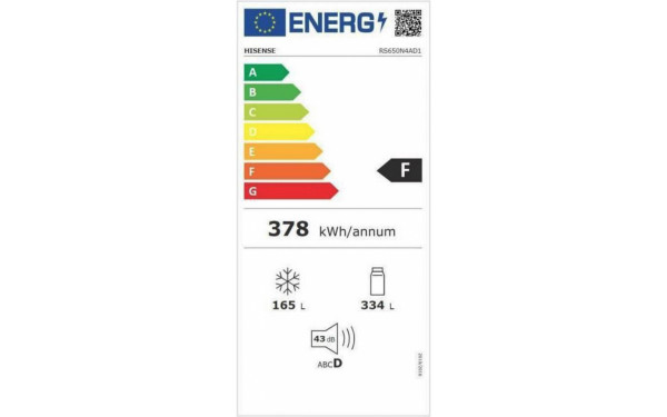 HISENSE RS650N4AD1 - &Eacute;tiquette &eacute;nergie v2