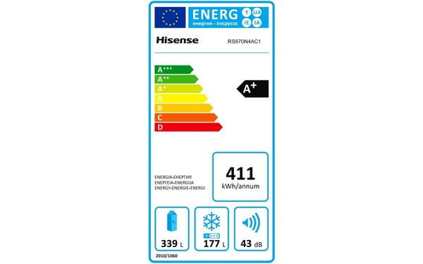 HISENSE RS670N4AC1 - &Eacute;tiquette &eacute;nergie