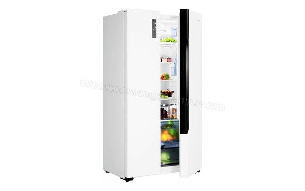 HISENSE RS670N4HW1 - Vue 3/4 gauche porte ouverte