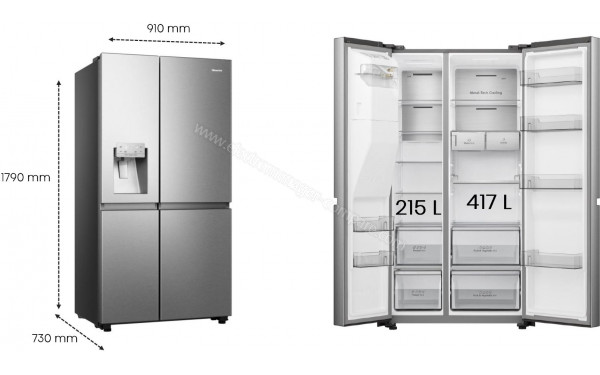 HISENSE RS818N4TIE - Dimensions