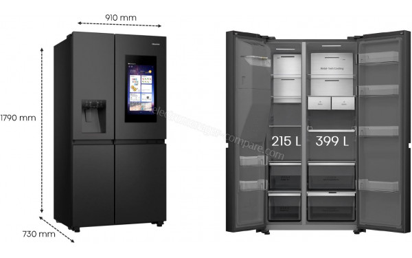 HISENSE RS9P628GPFE - Dimensions