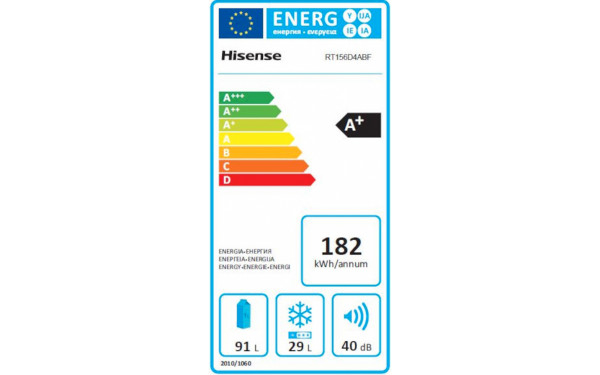 HISENSE RT156D4ABF - &Eacute;tiquette &eacute;nergie