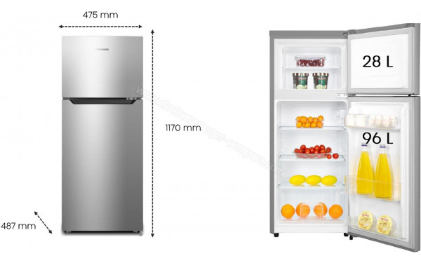 HISENSE RT161D4ADE - Dimensions
