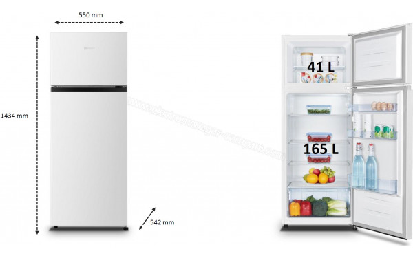 HISENSE RT267D4AWF - Dimensions
