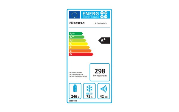 HISENSE RT417N4DD1 - &Eacute;tiquette &eacute;nergie