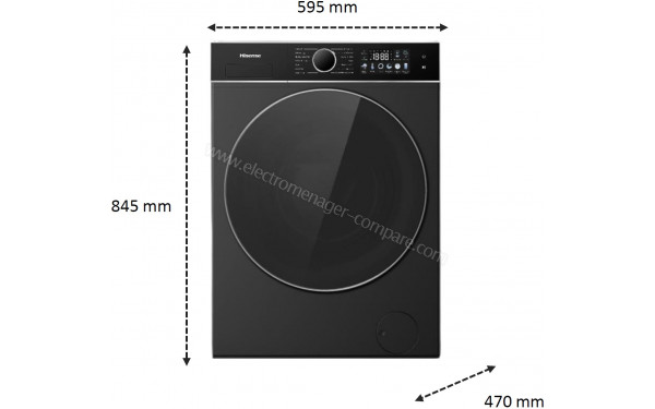 HISENSE WD3I8043BBF2 - Dimensions