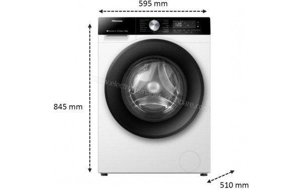 HISENSE WD3S8043BW3 - Dimensions