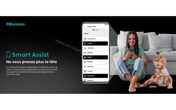 HISENSE WD5I1245BWRH - Application pour smartphones ou tablettes