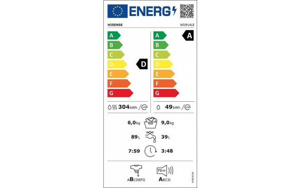HISENSE WD914LE - &Eacute;tiquette &eacute;nergie v2