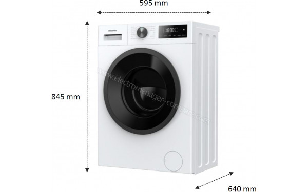 HISENSE WF1I1342BWM - Dimensions