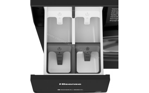 HISENSE WF3E9043BBF - Zoom sur le tiroir lessiviel