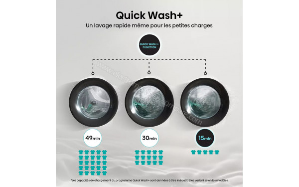 HISENSE WF3S1043BB3 - Fonction Quick Wash+