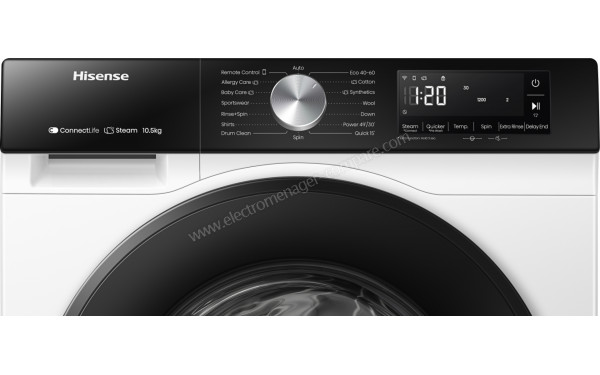 HISENSE WF3S1043BW3 - Panneau de commandes