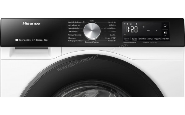 HISENSE WF3S8043BW3 - Panneau de commandes