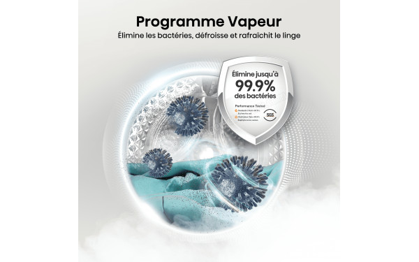 HISENSE WF3S8043BW3 - Programme vapeur