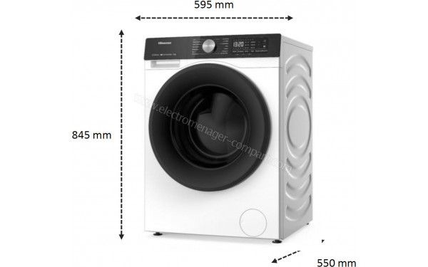 HISENSE WF3S9043BW3 - Dimensions