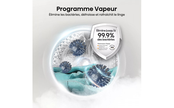 HISENSE WF3S9043BW7 - Programme vapeur