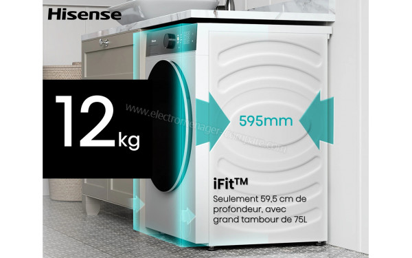HISENSE WF5I1245BWR - Dimensions