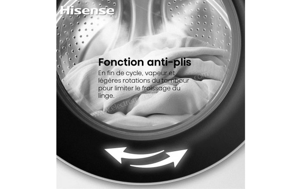 HISENSE WF5I8043BWF - Fonction anti-plis