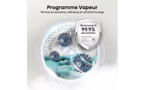 HISENSE WF5I8043BWF - Programme vapeur