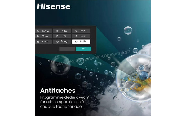 HISENSE WF5I8043BWF - Programme antit&acirc;ches