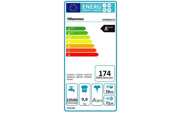 HISENSE WFEH9014VA - &Eacute;tiquette &eacute;nergie