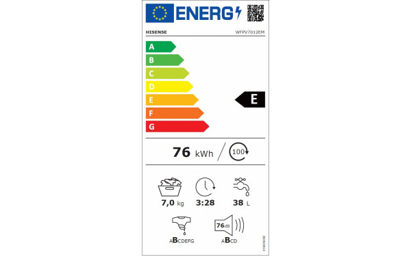 HISENSE WFPV7012EM - &Eacute;tiquette &eacute;nergie v2