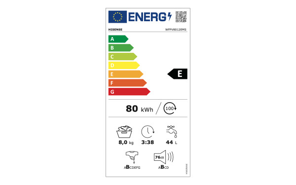HISENSE WFPV8012EMS - &Eacute;tiquette &eacute;nergie v2