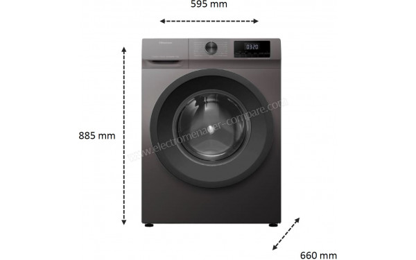 HISENSE WFQE1214EVJMT - Dimensions